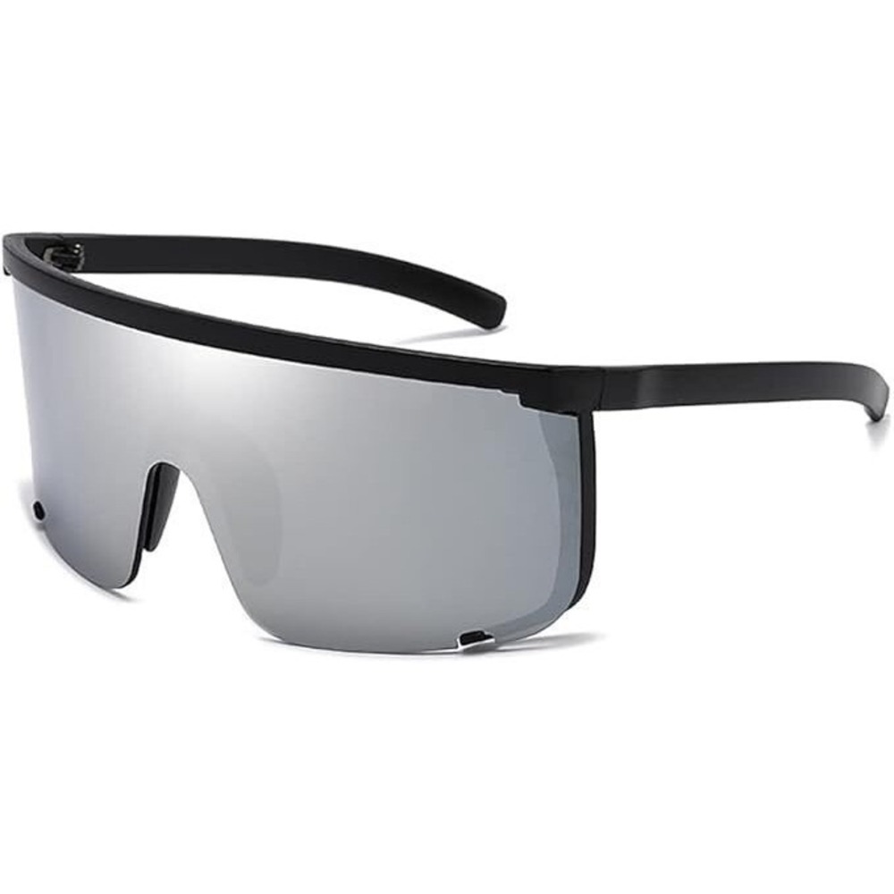 UV400 Protection Sport Ski Driving Shield Sunglasses Women Oversized Mirrored - Picture 3 of 15